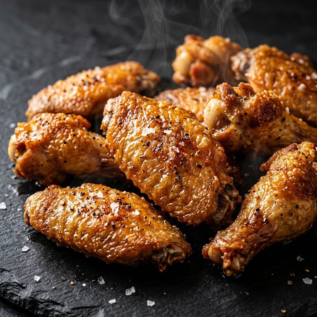 Salt and Pepper Wings, plated