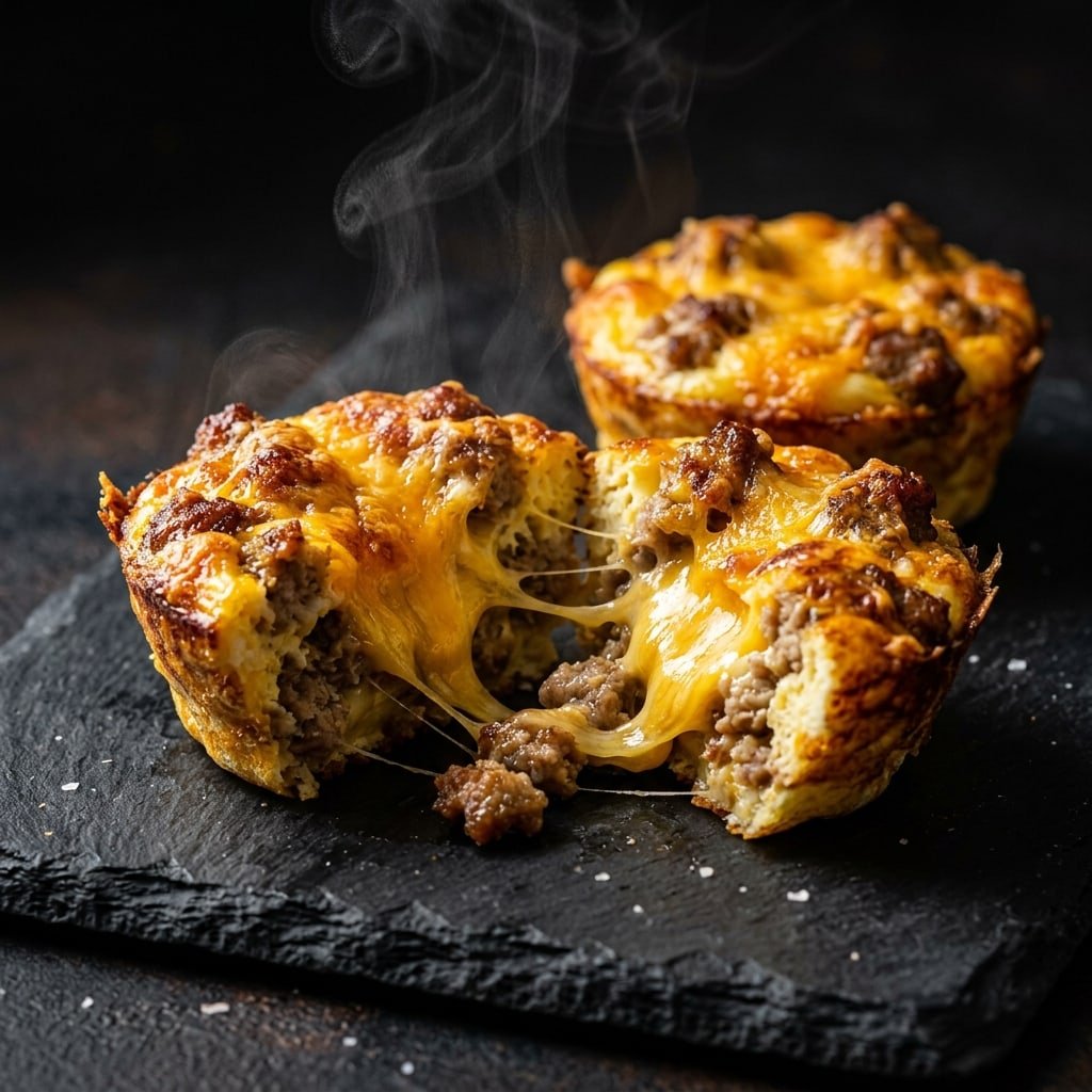 Sausage and Egg Bake Cups, plated